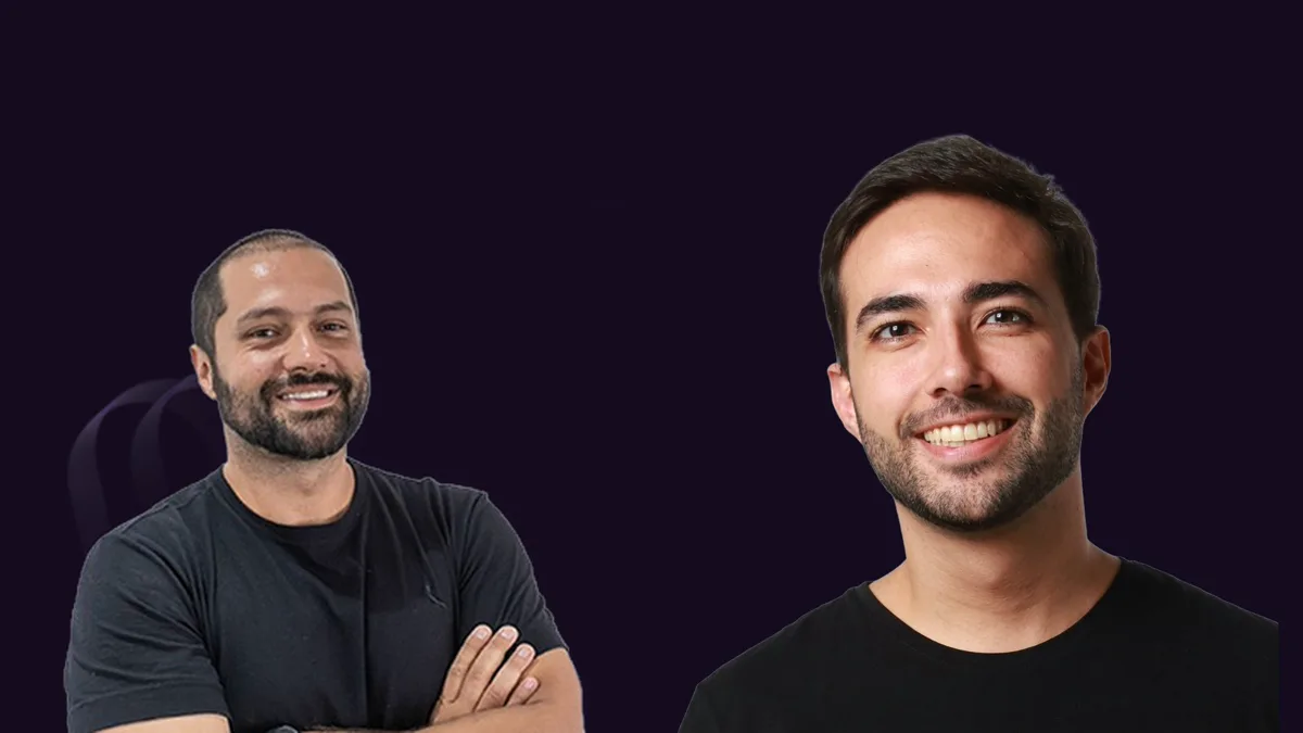 João Risoléo, à esquerda, e Pedro Mafra, à direita, mentores da Trilha de Líder de Contexto